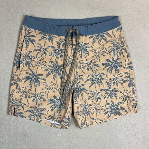 Faherty Shorts Mens 28 Orange Hybrid Board Shorts Casual Beach Adult